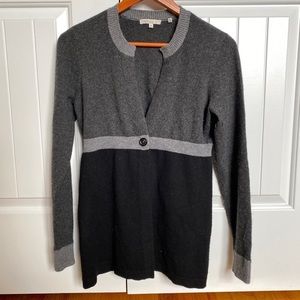 Vince Black & Gray Cashmere Cardigan